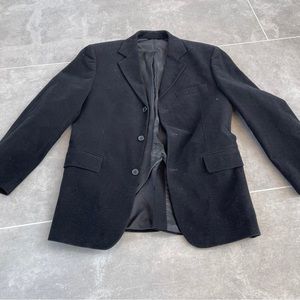 We Black Velvet Blazer Men's Size M Slim Fit 46” Chest Cotton Lined